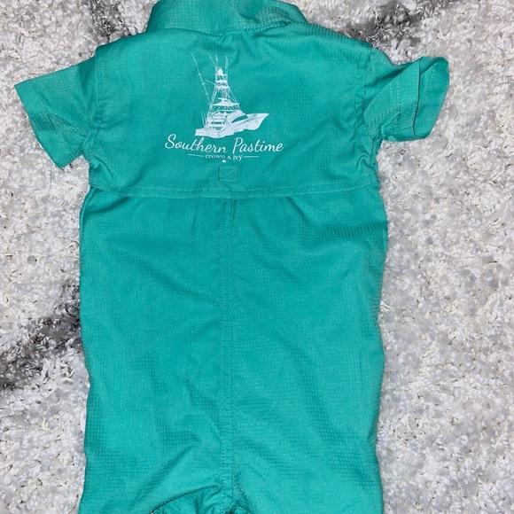 Crown and ivy fisher romper euc 6 months-green - Picture 2 of 4